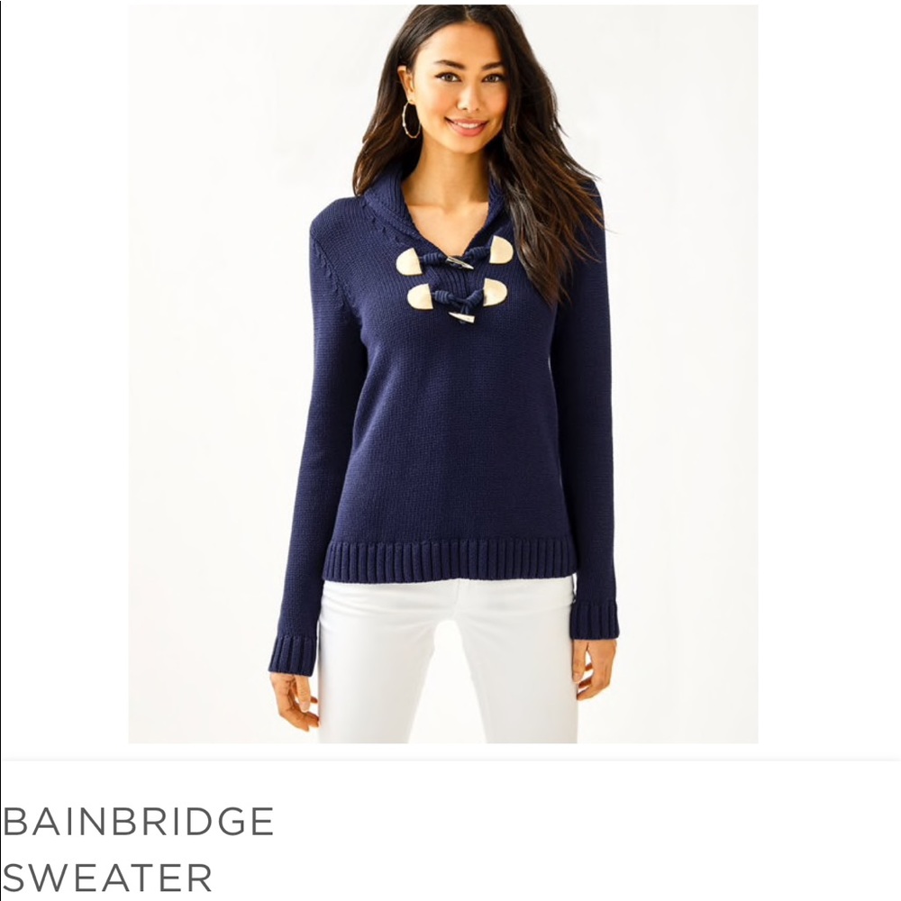 VGUC Lilly Pulitzer Bainbridge Sweater navy size L